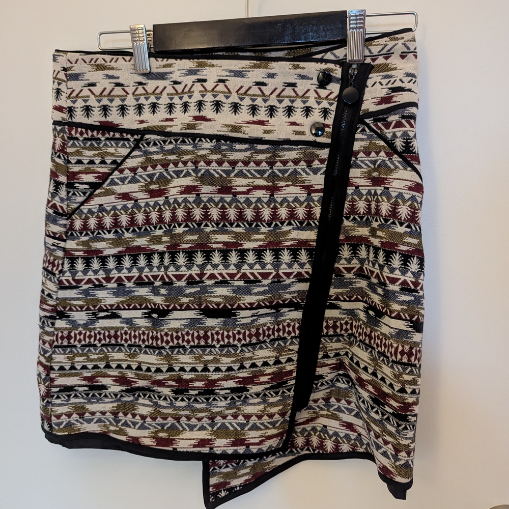 Kenar Asymmetrical Skirt - Cream, Black, Brown